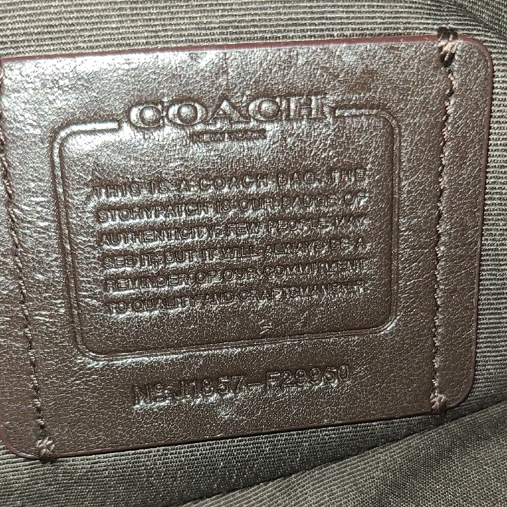 Coach Tan and Brown Signature Crossbody Bag
